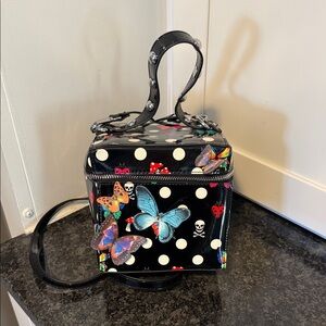 Betsey Johnson Black and White Polka Dot Mini Bag